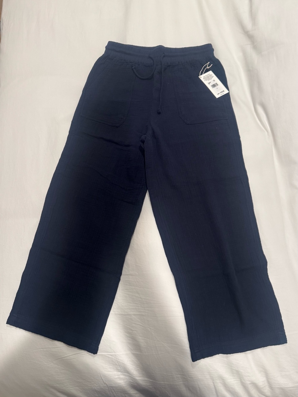 Splendid Collection Women’s Navy Ava Gauze Pants Wide Leg NWT